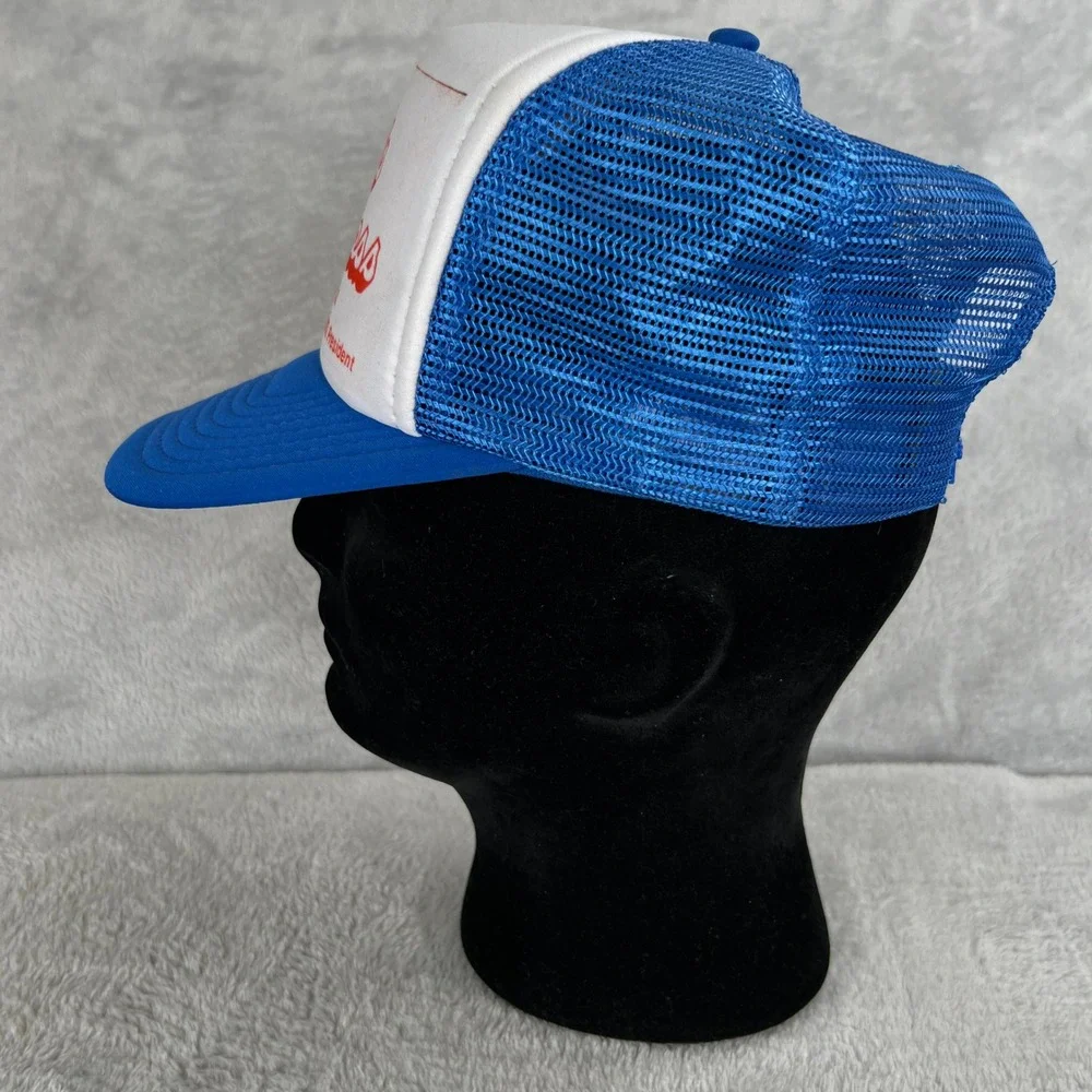 Vtg Zinkin Fitness Trucker Hat Blue Gym Weightlifting Mesh Snapback 80s Fresno